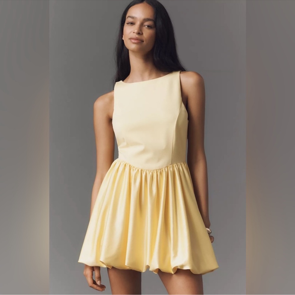 Maeve Anthropologie Elegant Yellow Sleeveless Dress size S